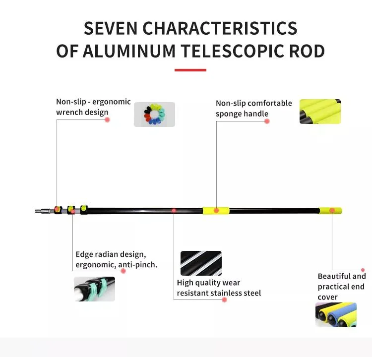 Extended Pole for Paint Extention Pole Aluminum Telescopic Pole